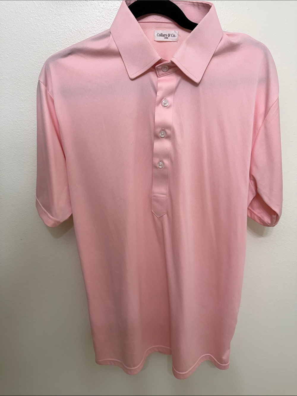 Collars & Co. Men's Light Pink Polo Shirt